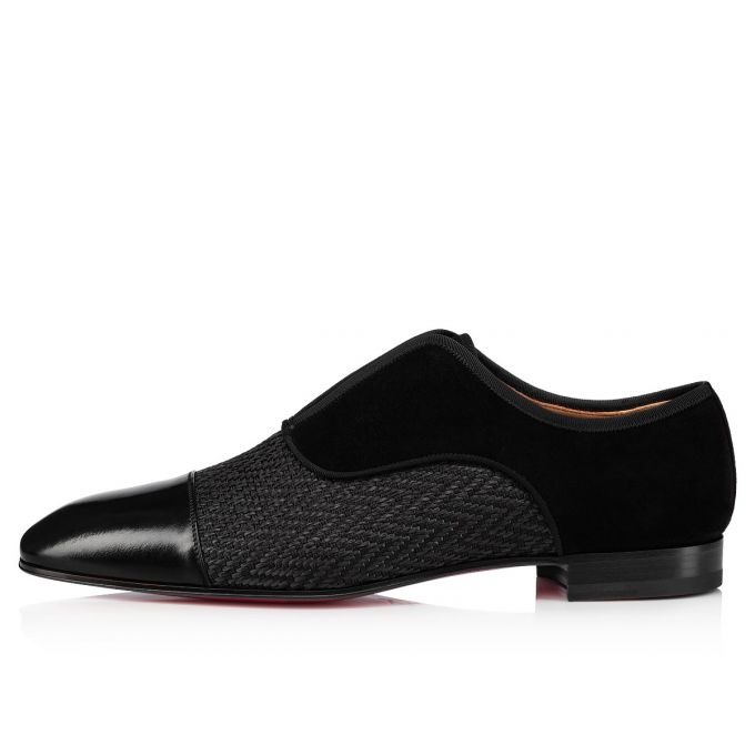 Christian Louboutin Alpha Male Calf Derby Muške Derby Crne | RS-47240