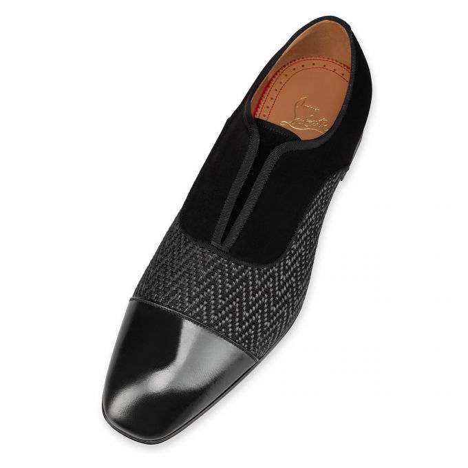 Christian Louboutin Alpha Male Calf Derby Muške Derby Crne | RS-47240