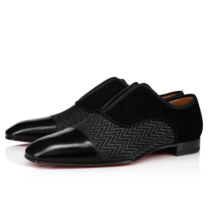 Christian Louboutin Alpha Male Calf Derby Muške Derby Crne | RS-47240