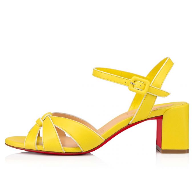 Christian Louboutin Anjalili 55 Nappa Sandals Ženske Sandale Žute | RS-29675