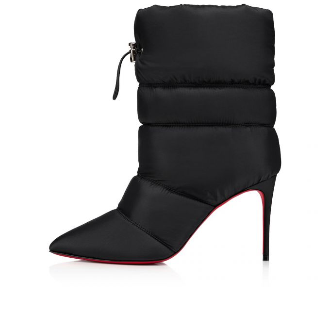 Christian Louboutin Astro Pointue 85 Creative Fabric Boots Ženske Čizme Crne | RS-22425