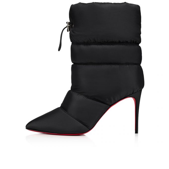 Christian Louboutin Astro Pointue 85 Creative Fabric Boots Ženske Čizme Crne | RS-22425