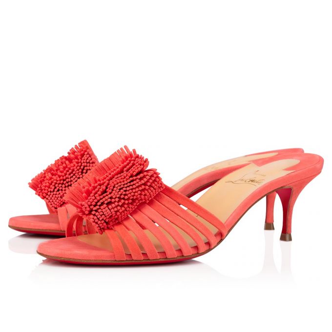 Christian Louboutin Belbrossa 55 Suede Mules Ženske Mules Roze | RS-02757