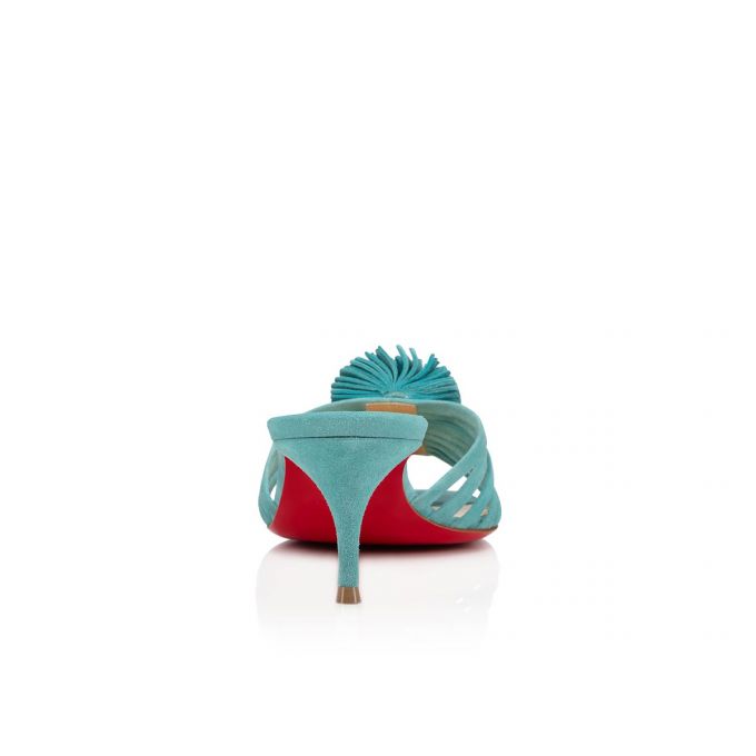 Christian Louboutin Belbrossa 55 Veau Velours Sandals Ženske Sandale Plave | RS-13087