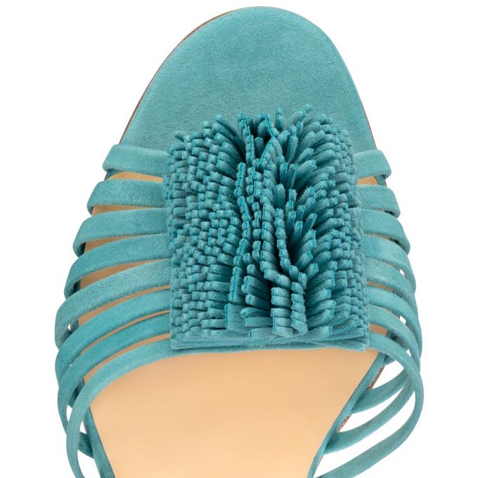 Christian Louboutin Belbrossa 55 Veau Velours Sandals Ženske Sandale Plave | RS-13087