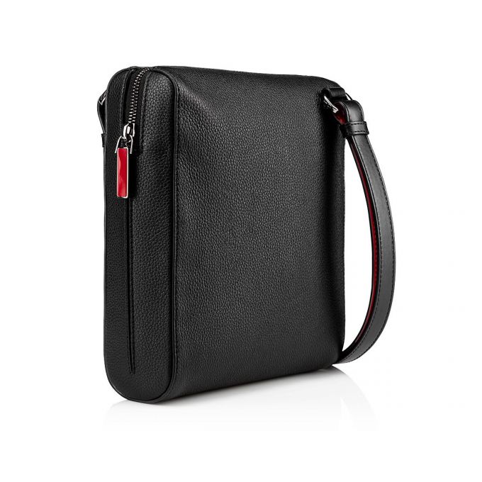 Christian Louboutin Benech Medium Classic Koža Messenger Bags Muške Messenger Bags Crne | RS-37212