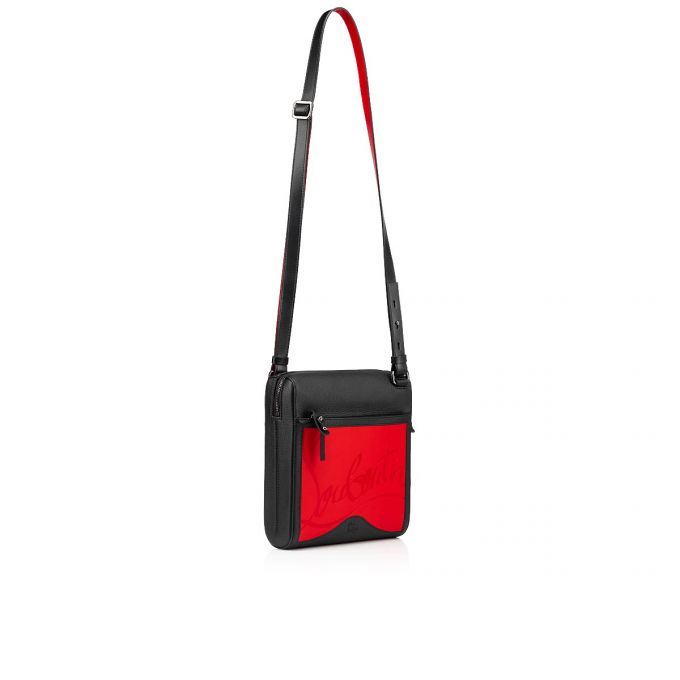 Christian Louboutin Benech Medium Reporter Classic Koža Messenger Bags Muške Messenger Bags Crvene Crne | RS-44518