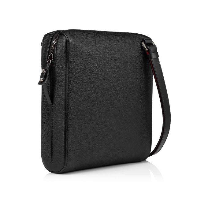 Christian Louboutin Benech Medium Reporter Classic Koža Messenger Bags Muške Messenger Bags Crvene Crne | RS-44518