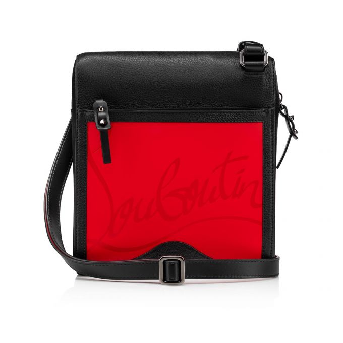 Christian Louboutin Benech Medium Reporter Classic Koža Messenger Bags Muške Messenger Bags Crvene Crne | RS-44518