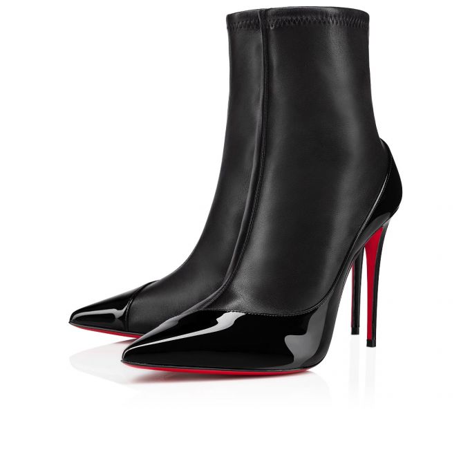 Christian Louboutin Bibooty 100 Nappa Boots Ženske Čizme Crne | RS-28710