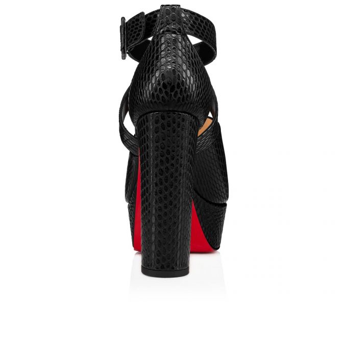 Christian Louboutin Bingirl 130 Calf T Strap Ženske T Strap Crne | RS-08723