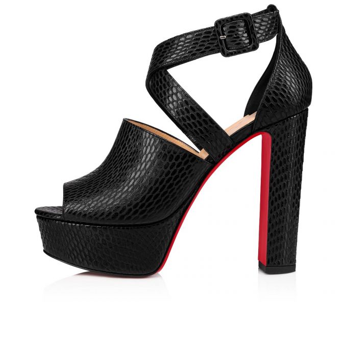 Christian Louboutin Bingirl 130 Calf T Strap Ženske T Strap Crne | RS-08723