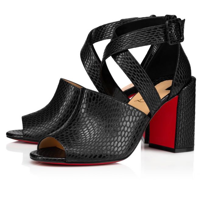 Christian Louboutin Binguetta 85 Calf T Strap Ženske T Strap Crne | RS-02598