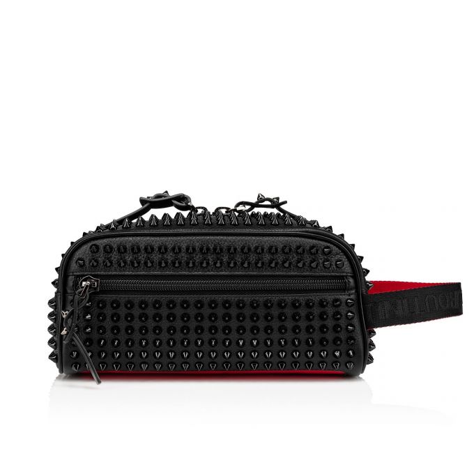 Christian Louboutin Blaster Calf Empire/Spikes/Cl Classic Koža Lifestyle Bags Muške Luggage & Lifestyle Bags Crne | RS-13845