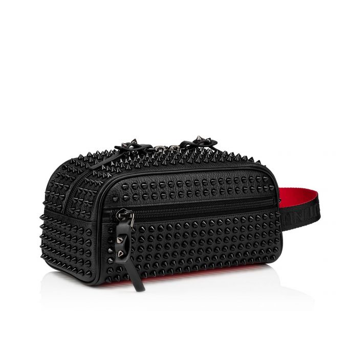 Christian Louboutin Blaster Calf Empire/Spikes/Cl Classic Koža Pouches Muške Pouches Crne | RS-14519