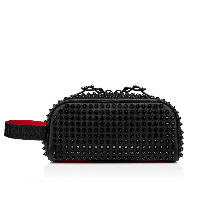 Christian Louboutin Blaster Calf Empire/Spikes/Cl Classic Koža Pouches Muške Pouches Crne | RS-14519