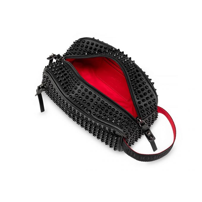 Christian Louboutin Blaster Calf Empire/Spikes/Cl Classic Koža Pouches Muške Pouches Crne | RS-14519