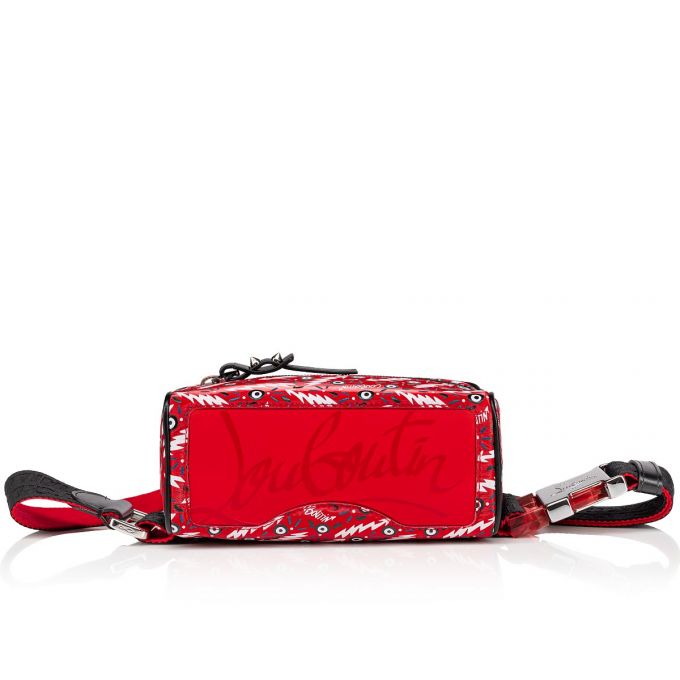 Christian Louboutin Blaster Creative Fabric Pouches Muške Pouches Crvene Crne | RS-13079