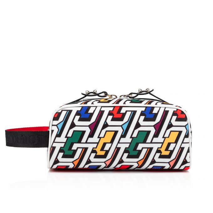 Christian Louboutin Blaster Creative Fabric Pouches Muške Pouches Visebojne Crne | RS-41131