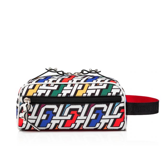 Christian Louboutin Blaster Creative Fabric Pouches Muške Pouches Visebojne Crne | RS-41131