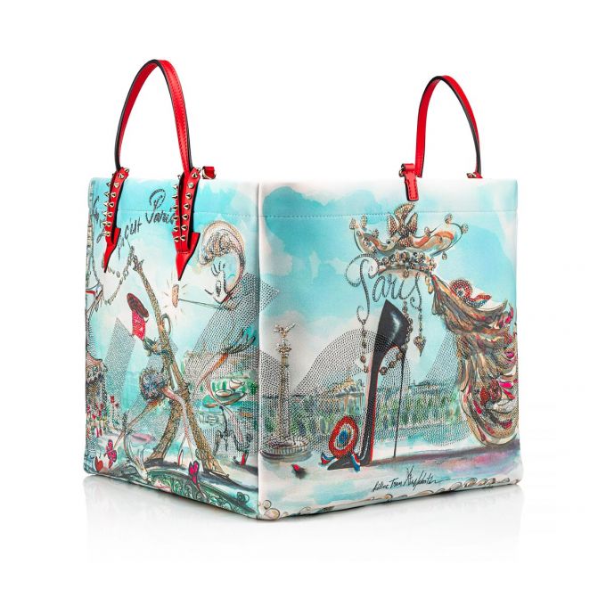 Christian Louboutin Cabaraparis Neopren Tote Bags Ženske Torba Tote Visebojne Crvene | RS-08036