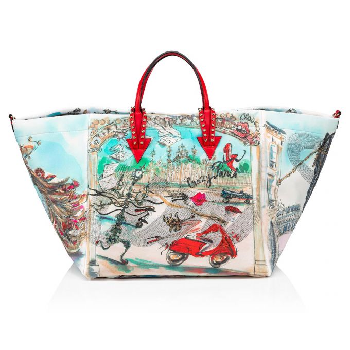 Christian Louboutin Cabaraparis Neopren Tote Bags Ženske Torba Tote Visebojne Crvene | RS-08036