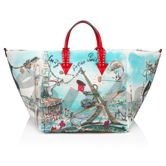 Christian Louboutin Cabaraparis Neopren Tote Bags Ženske Torba Tote Visebojne Crvene | RS-08036