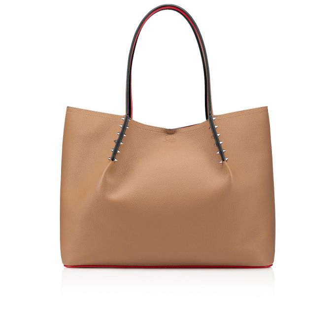 Christian Louboutin Cabarock Large Fennec Classic Koža Tote Bags Ženske Torba Tote Kaki Boja | RS-42464