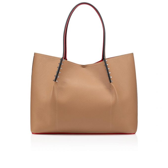 Christian Louboutin Cabarock Large Fennec Classic Koža Tote Bags Ženske Torba Tote Kaki Boja | RS-42464