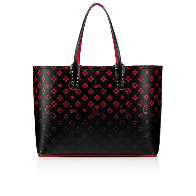 Christian Louboutin Cabata Creative Koža Tote Bags Ženske Torba Tote Crne Crvene | RS-86877