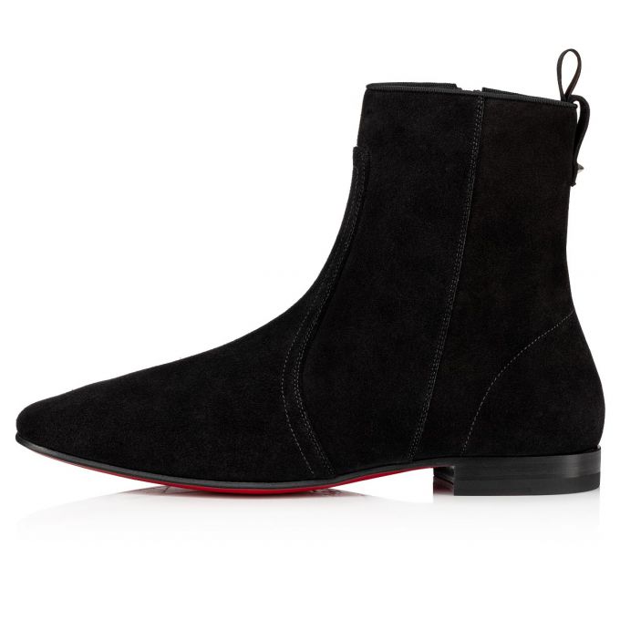 Christian Louboutin Cardaboot Calf Booty Muške Čizme Crne | RS-24226