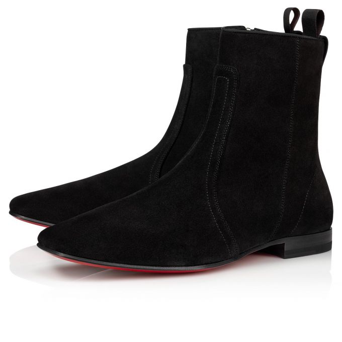 Christian Louboutin Cardaboot Calf Booty Muške Čizme Crne | RS-24226