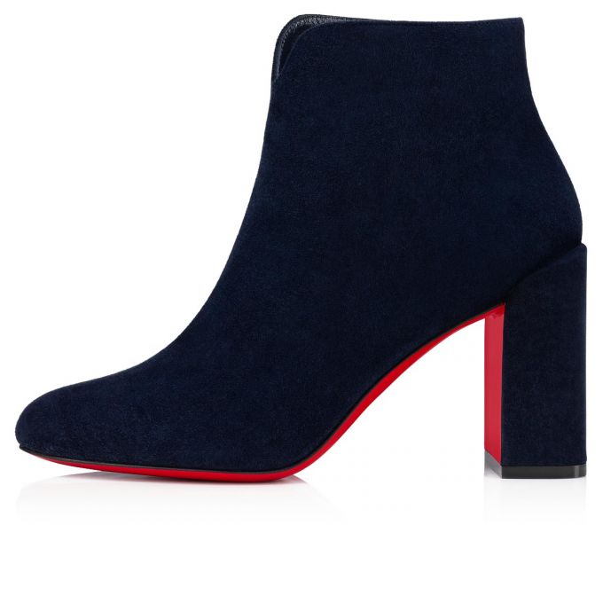 Christian Louboutin Castarika 85 Nocturne Veau Velours Boots Ženske Čizme Crne | RS-68898