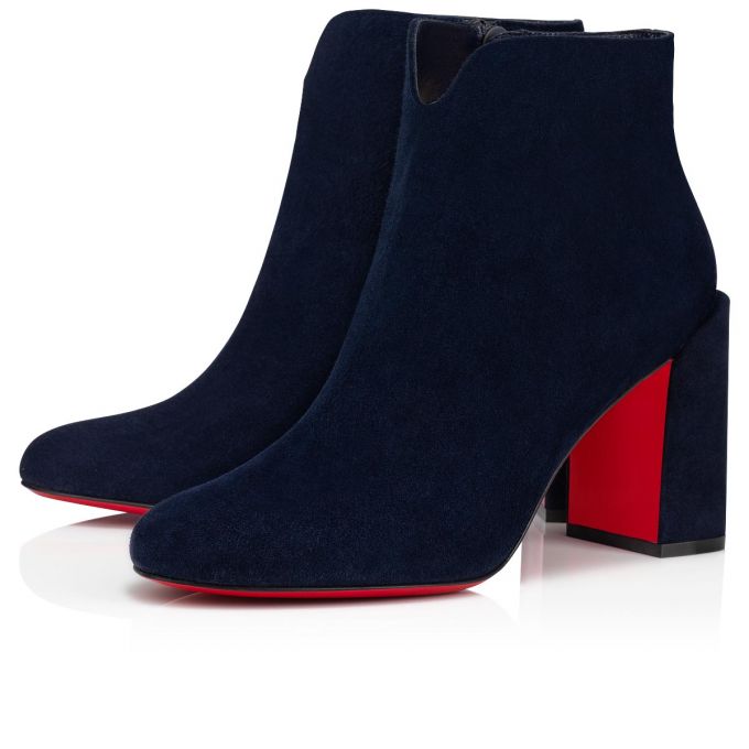 Christian Louboutin Castarika 85 Nocturne Veau Velours Boots Ženske Čizme Crne | RS-68898