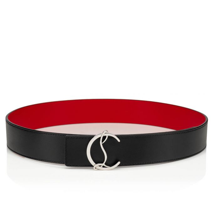 Christian Louboutin Cl Logo Belt 40 Classic Koža Belts Muške Remeni Crne Crvene Srebrne | RS-63518