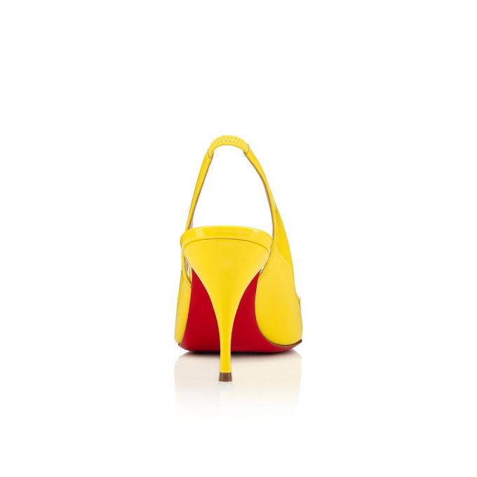 Christian Louboutin Clare Sling 080 80 Citronnade Patent Sandals Ženske Sandale Žute | RS-46293