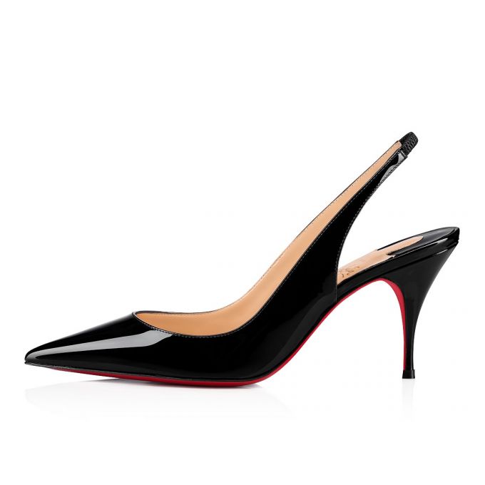 Christian Louboutin Clare Sling 080 80 Patent Pumps Ženske Pumps Crne | RS-63605