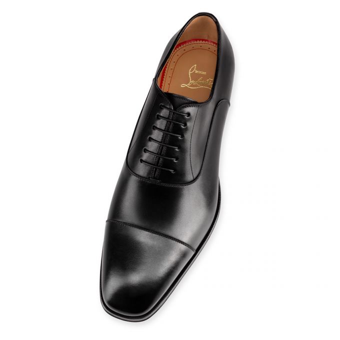 Christian Louboutin Cousin Greg 000 Calf Oxford Muške Oxfords Shoes Crne | RS-45781