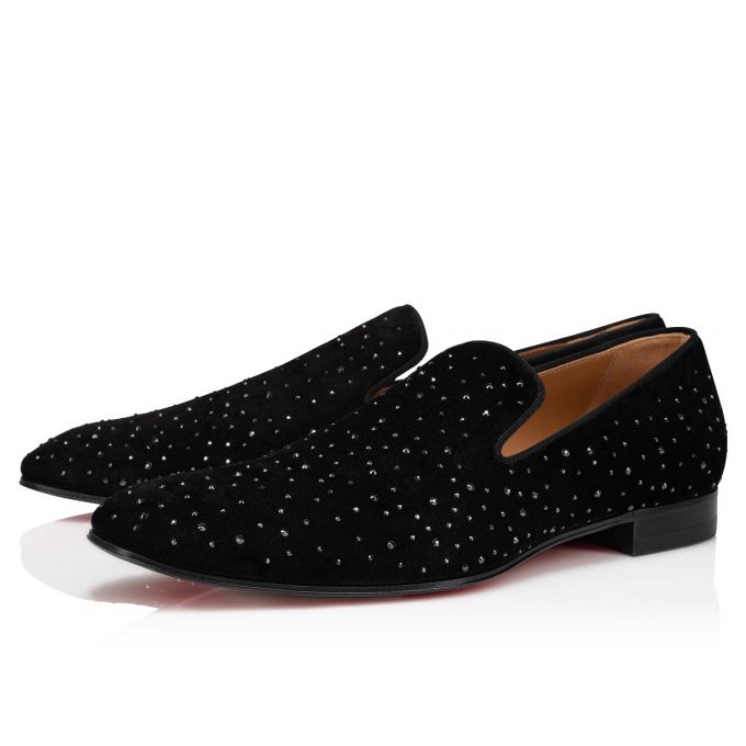 Christian Louboutin Dandelion Creative Koža Loafer Muške Loafers Crne | RS-21231