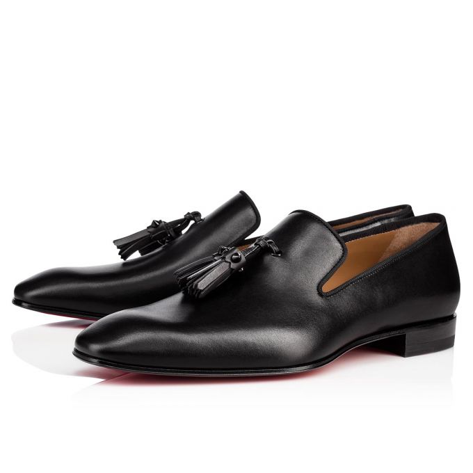 Christian Louboutin Dandelion Tasse 000 Calf Loafer Muške Loafers Crne | RS-02948