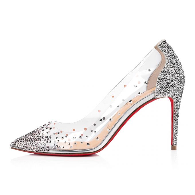 Christian Louboutin Degrastrassita 85 Pvc Pumps Ženske Pumps Srebrne | RS-64588