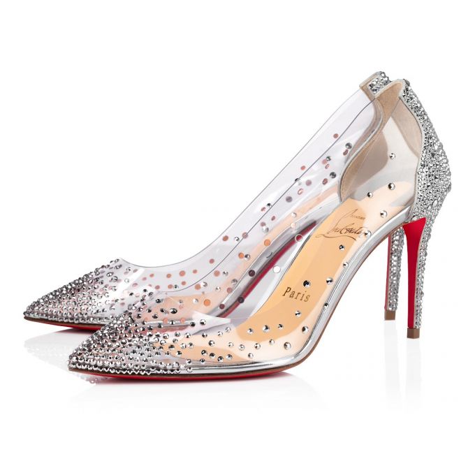 Christian Louboutin Degrastrassita 85 Pvc Pumps Ženske Pumps Srebrne | RS-64588