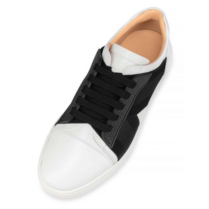 Christian Louboutin Elastikid 000 Calf Sneakers Ženske Patike Bijele Crne | RS-78715