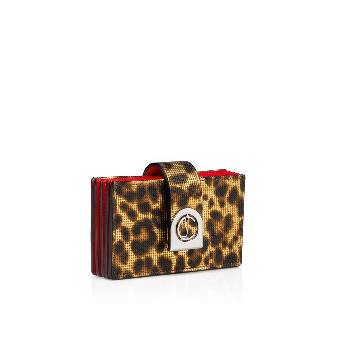 Christian Louboutin Elisa Accordeon Card Holder Creative Koža Card Holder Ženske Card Holder Zlatne Srebrne | RS-52579