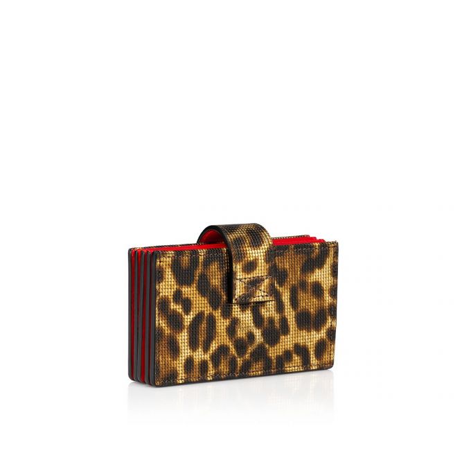 Christian Louboutin Elisa Accordeon Card Holder Creative Koža Card Holder Ženske Card Holder Zlatne Srebrne | RS-52579