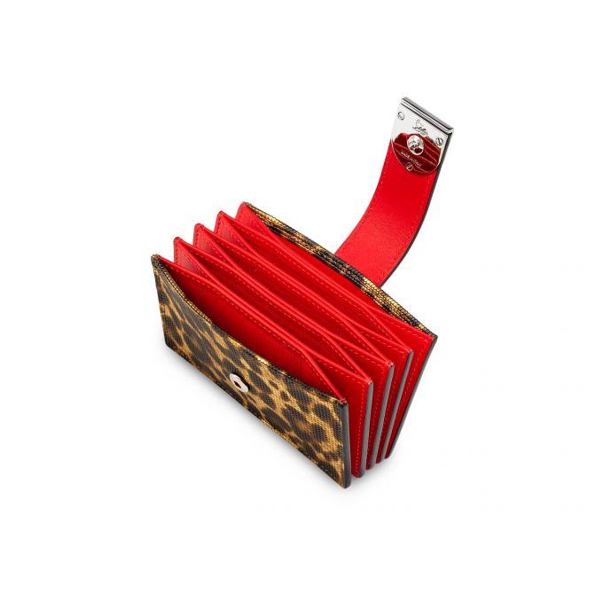 Christian Louboutin Elisa Accordeon Card Holder Creative Koža Card Holder Ženske Card Holder Zlatne Srebrne | RS-52579