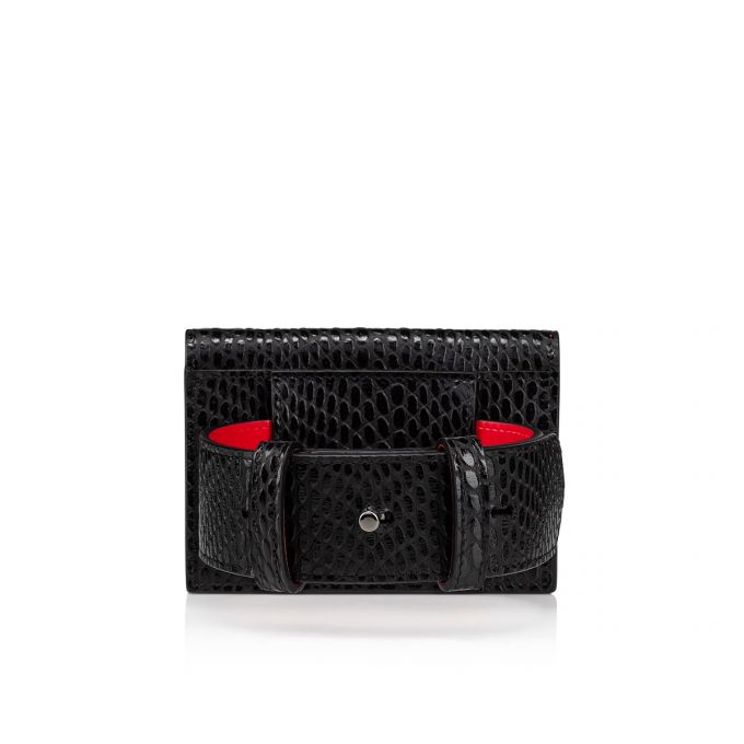 Christian Louboutin Elisa Ankle Card Holder Creative Koža Card Holder Ženske Card Holder Crne | RS-17276