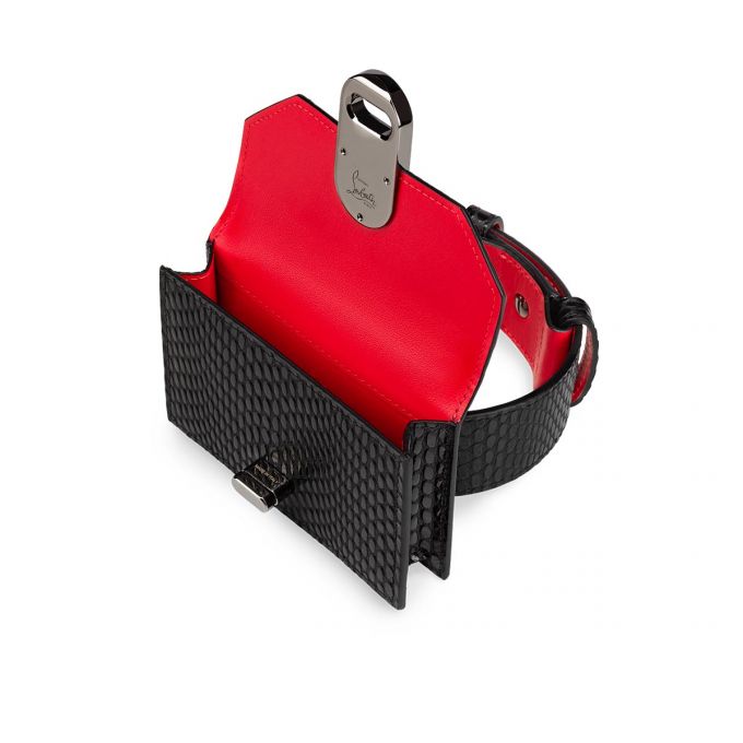 Christian Louboutin Elisa Ankle Card Holder Creative Koža Card Holder Ženske Card Holder Crne | RS-17276