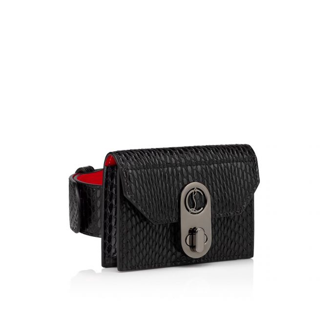 Christian Louboutin Elisa Ankle Card Holder Creative Koža Card Holder Ženske Card Holder Crne | RS-17276