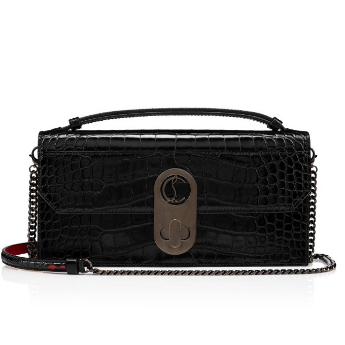 Christian Louboutin Elisa Baguette Creative Koža Cross Body Bags Ženske Cross Body Bags Crne | RS-51861